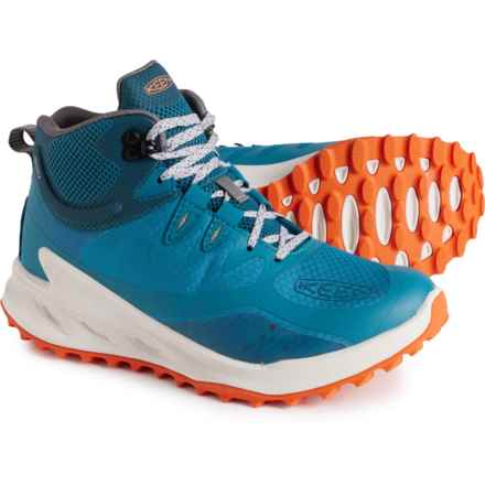 Keen Zionic Mid Hiking Boots - Waterproof (For Women) in Fjord Blue/Tangerine