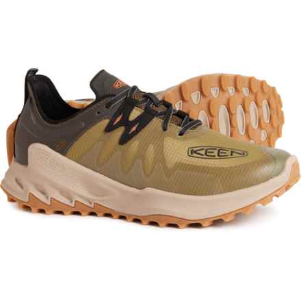 Keen Zionic Speed Trail Running Shoes (For Men) in Dark Olive/Scarlet Ibis