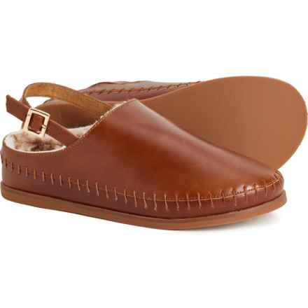 Kelsi Dagger Freddy Faux-Fur Clogs - Leather (For Women) in Cognac