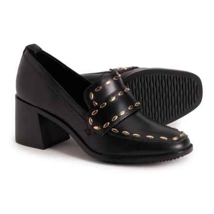Kelsi Dagger Involve Stacked Heel Loafers - Leather (For Women) in Black