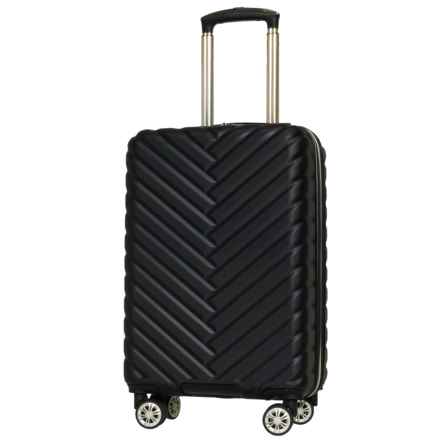 Kenneth Cole 20” Madison Square Spinner Suitcase - Hardside, Expandable, Black in Black