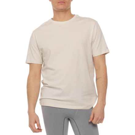 Kenneth Cole Active Tech Crew Neck T-Shirt - UPF 50+, Short Sleeve in Cream
