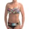 9013A_3 Kenneth Cole Palms Up Bandeau Bikini Top (For Women)
