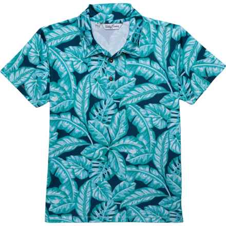 KENNY FLOWERS Little and Big Boys Golf Polo Shirt - UPF 50+, Short Sleeve in The Wailea