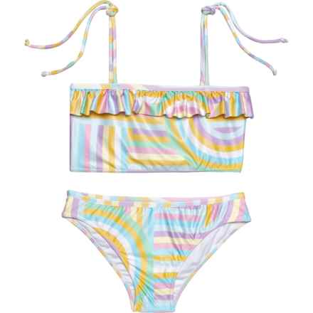 KENNY FLOWERS Little and Big Girls Ruffle Bikini Set - UPF 50+ in The North Shore