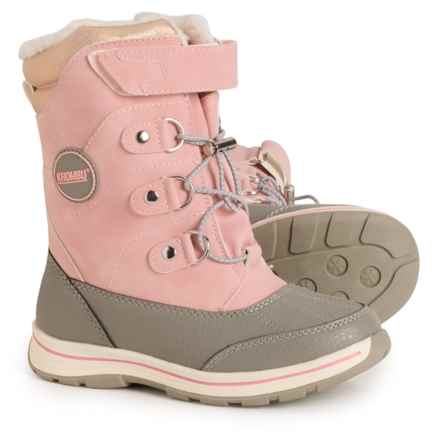 Khombu Boys and Girls Diamond Snow Boots - Insulated in Pink