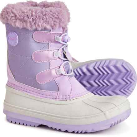 Khombu Girls Cadi Snow Boots - Waterproof, Insulated in Purple/Grey