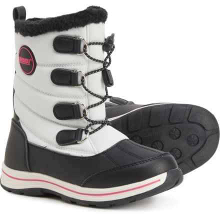 Khombu Girls Darla Snow Boots - Waterproof, Insulated in White Black