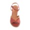 7699W_2 Kickers Seshuan Leather Sandals - Peep Toe, Wedge Heel (For Women)