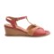 7699W_3 Kickers Seshuan Leather Sandals - Peep Toe, Wedge Heel (For Women)