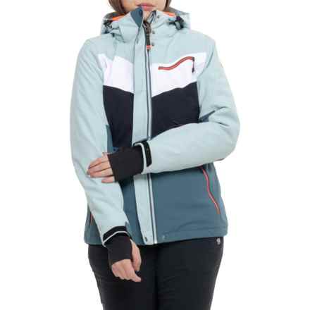 Killtec Color-Block Ski Jacket - Waterproof, Insulated in Light Petrol