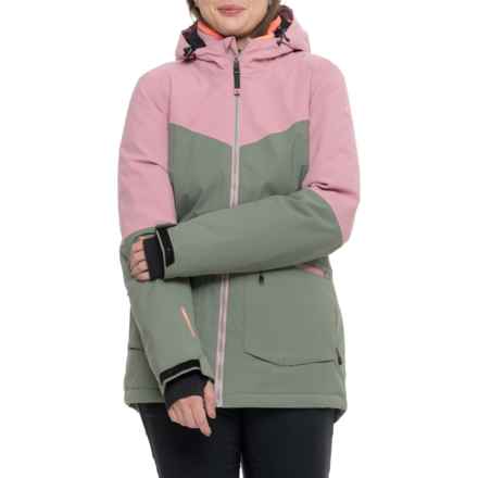 Killtec Color-Block Ski Jacket - Waterproof, Insulated in Rose Wood