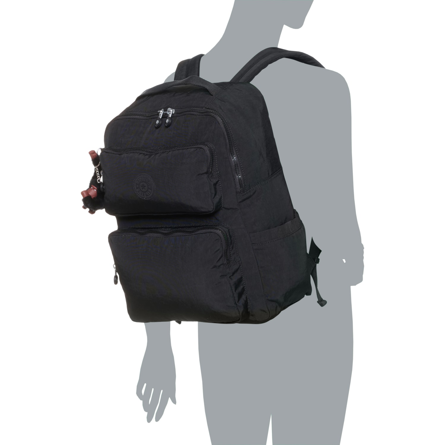 Kipling Kagan Laptop Backpack - Black Tonal - Save 40%