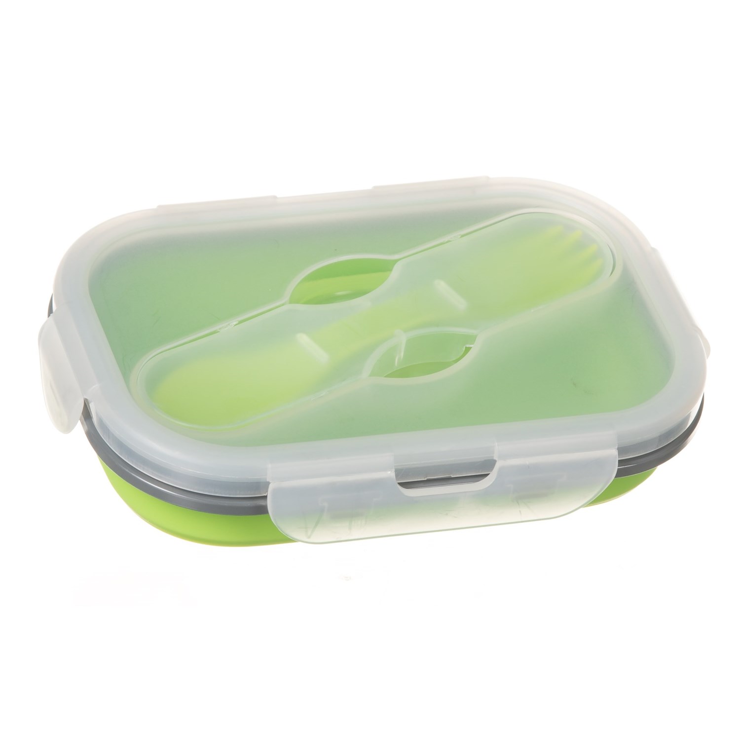 Kitchen Details Collapsible Lunch Box with Spoon and Fork - 22 oz., BPA ...