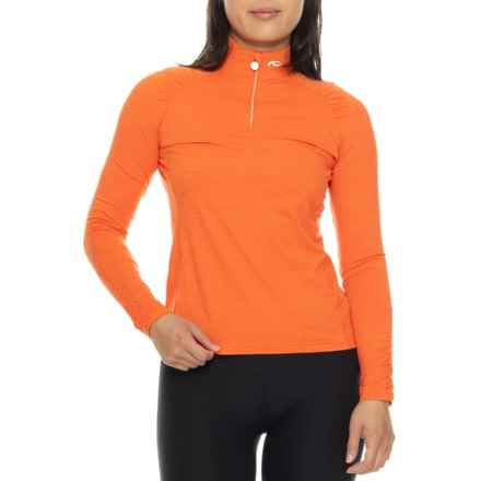 KJUS Nora Cooling Shirt - UPF 50+, Zip Neck, Long Sleeve in Persimmon