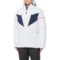 KJUS Speed Reader Ski Jacket - Waterproof, Insulated in White/Atlanta Blue