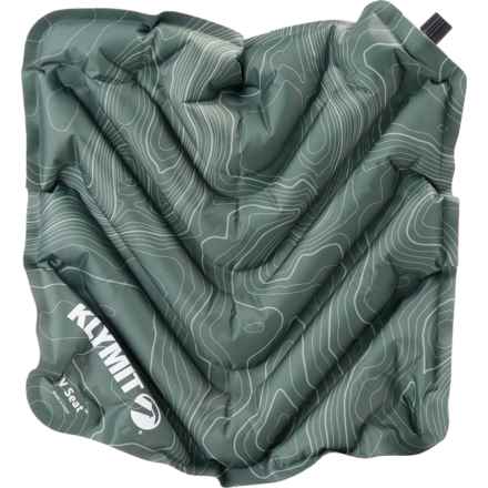 Klymit Navigator Series V-Seat Chair Cushion - Inflatable in Grey/Green