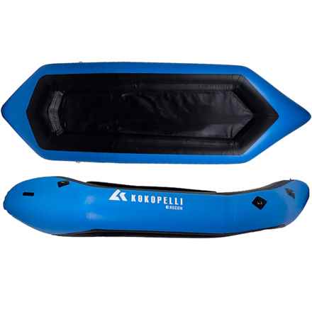 Kokopelli Recon Spraydeck Whitewater Inflatable Packraft - 90", Sit-In in Arctic Blue