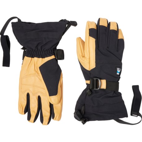 Kombi Deep Line Gloves - Waterproof, Insulated (For Men) in Black/Tan