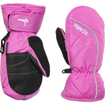 Kombi Slopestyle Mittens - Waterproof, Insulated (For Little Girls) in Super Pink