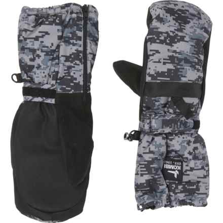 Kombi Snow Cat Mittens - Waterproof, Insulated (For Little Boys) in Grey Camo