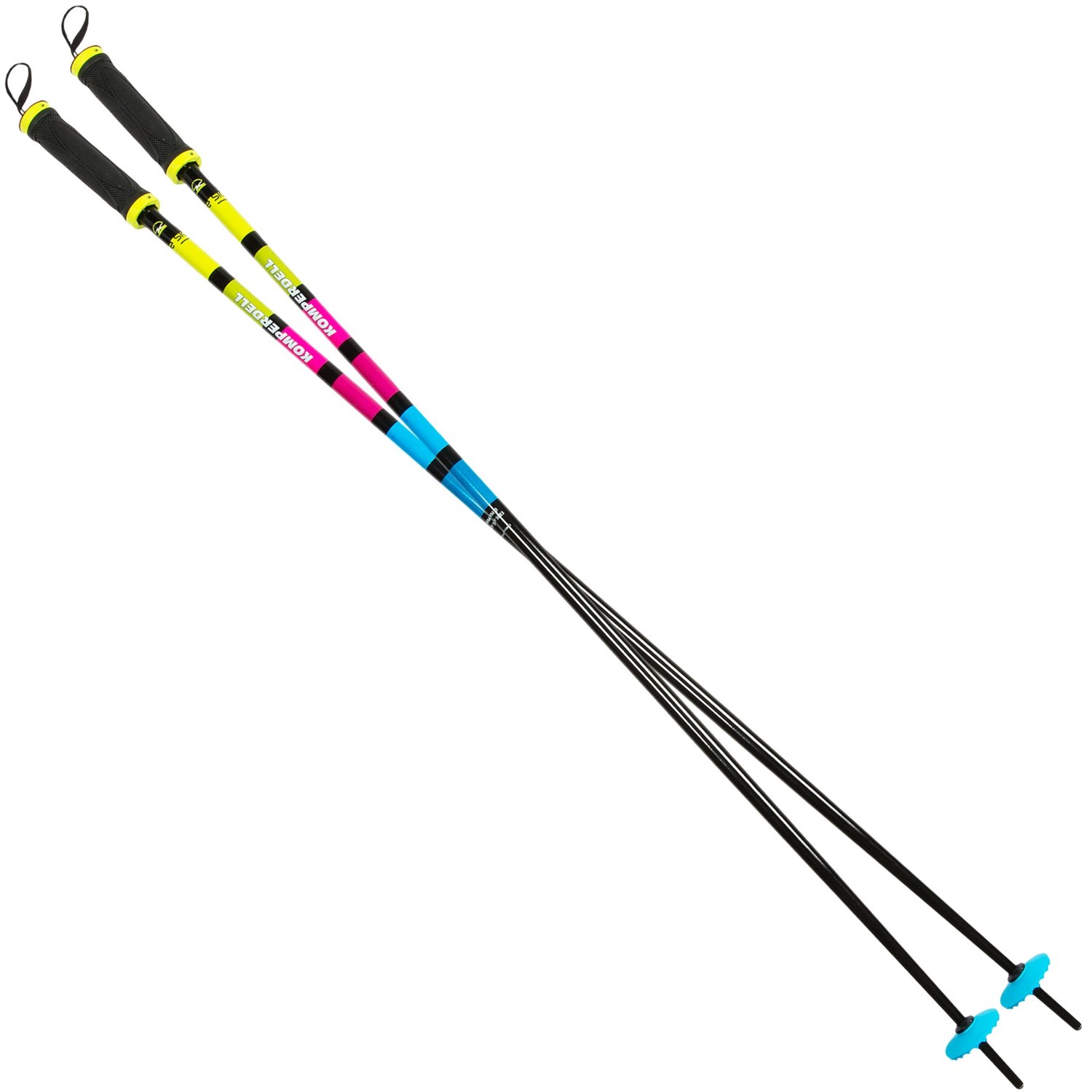 Komperdell Slopestyle Sticks Disco Alpine Ski Poles - Pair - Save 80%