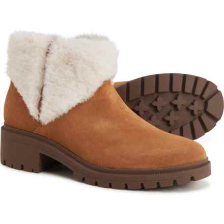 Koolaburra Berea Fuzz Ankle Boots - Leather (For Women) in Chestnut