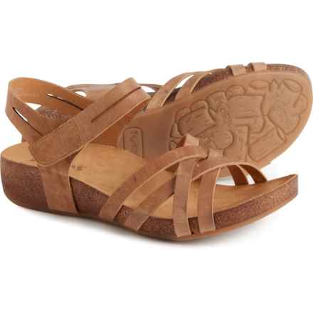 Korks Primrose Wedge Sandals - Leather (For Women) in Light Brown