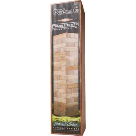 KRAFTSMAN Giant Block Tumbling Tower Game - 54 Pieces in Brown