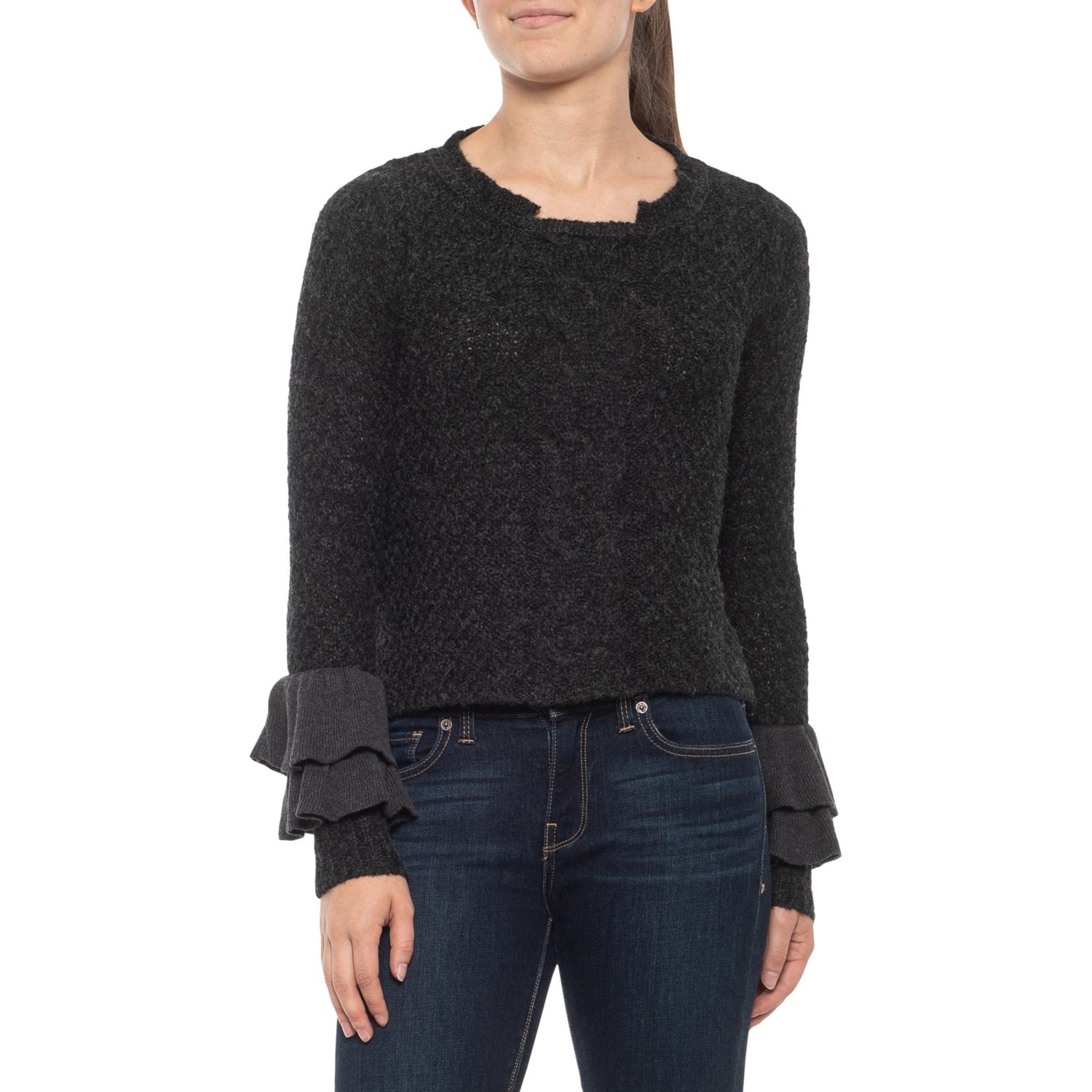 Krimson Klover Black Cascade Sweater (For Women) - Save 88%