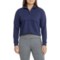 Krimson Klover Holly Zip Neck Shirt - Long Sleeve in Indigo