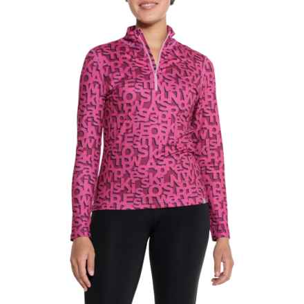 Krimson Klover Powder Daze Base Layer Top - UPF 50+, Zip Neck, Long Sleeve in Pink