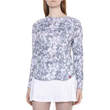Krimson Klover Sara Sun Shirt - Long Sleeve in Floral Silver