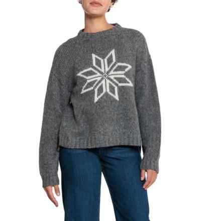 Krimson Klover Snowflake Pullover Sweater in Charcoal