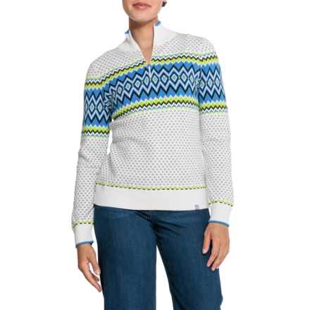 Krimson Klover Sunny Sweater - Zip Neck in Snow