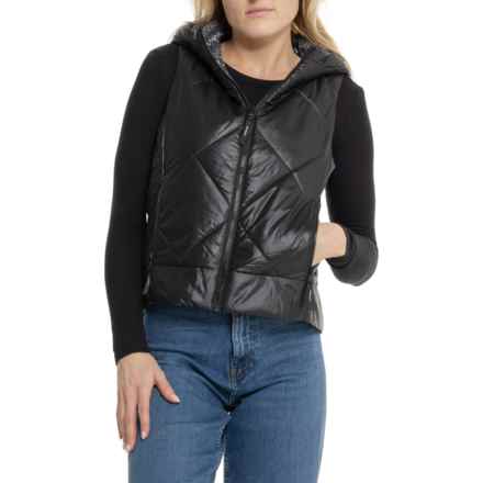 Krimson Klover Vesta Hooded Reversible Vest- Insulated in Black