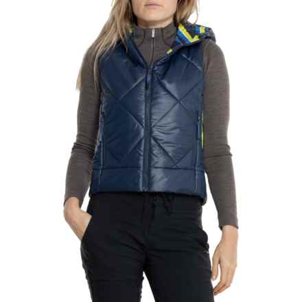 Krimson Klover Vesta Hooded Reversible Vest- Insulated in Navy