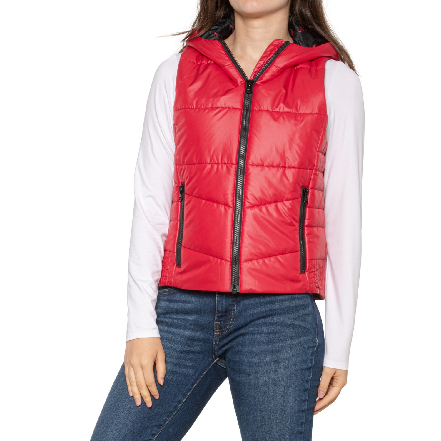 Sierra Cropped Puffer Zip-Up Vest