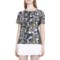 Krimson Klover Vida Shirt - UPF 40+, Zip Neck, Short Sleeve in Floral Forest