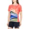Krimson Klover Vida Shirt - UPF 40+, Zip Neck, Short Sleeve in Sunburst Coral