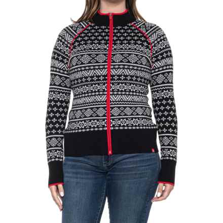 Krimson Klover Yorkshire Sweater - Full Zip in Black/White