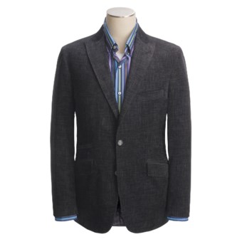 Kroon Kravitz Sport Coat - Velvet (For Men) in Charcoal Blue