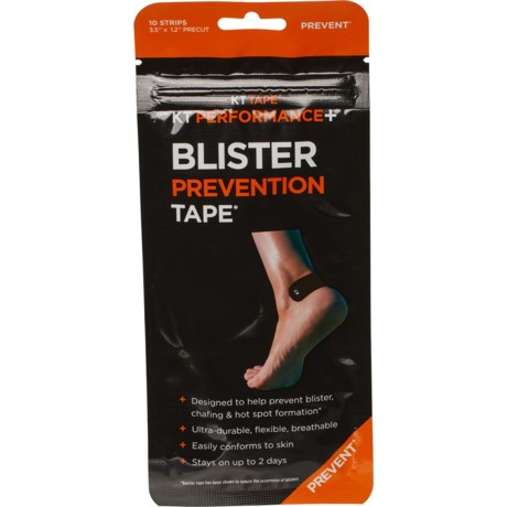 KT Tape Blister Prevention Tape Precut Strips - 10-Pack in Black