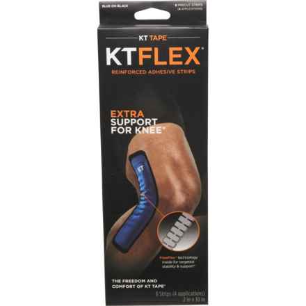 KT Tape Flex Knee Support Strips - 8-Count in Black/Blue