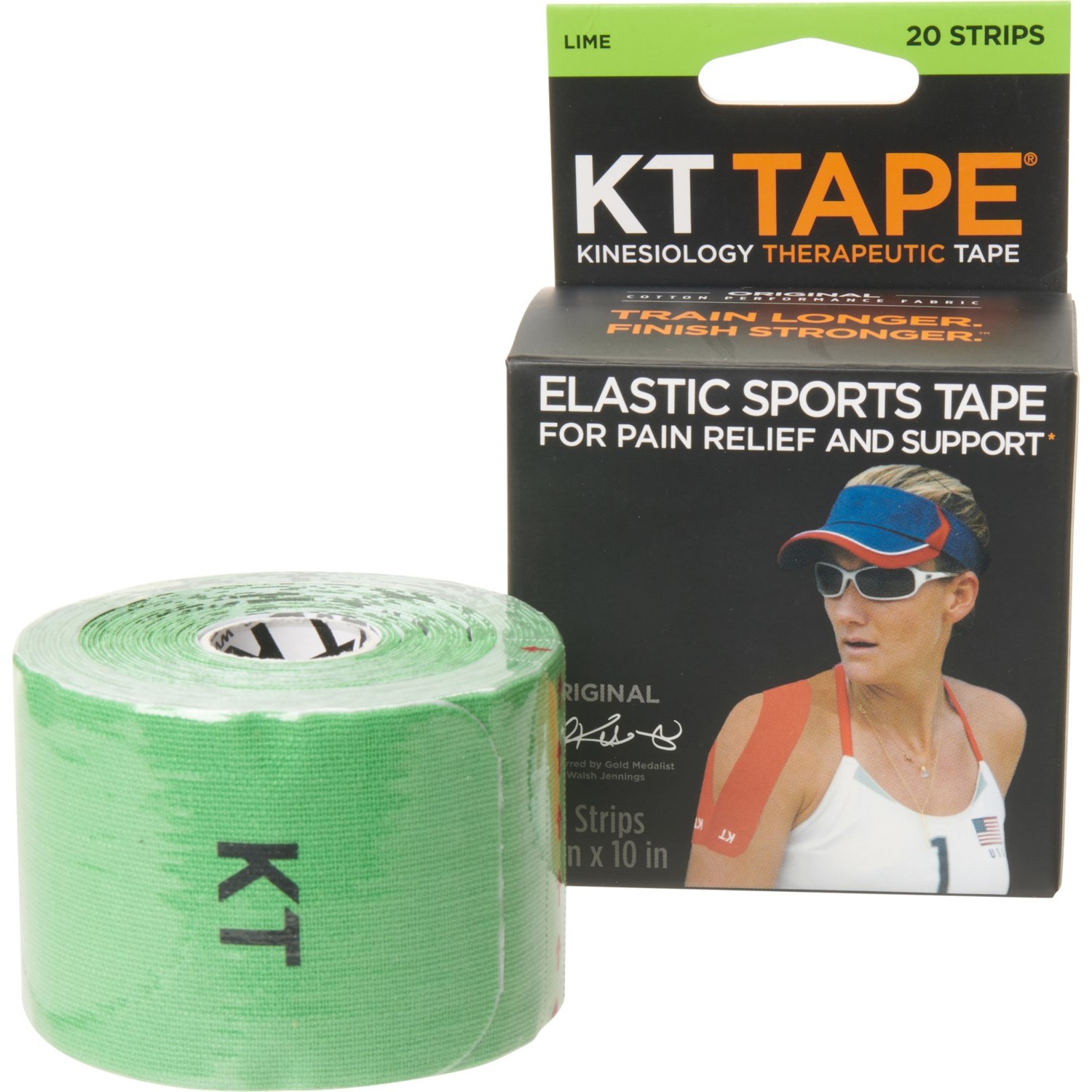KT Tape Original Cotton PreCut Strips 20Pack Save 42
