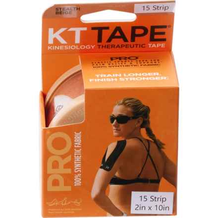 KT Tape Pro Kinesiology Therapeutic Pre-Cut Strips - 15-Pack in Beige