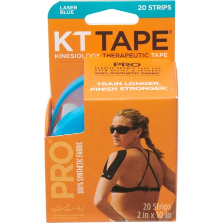 KT Tape Black Pro Synthetic Kinesiology Tape 20 Precut Strips 