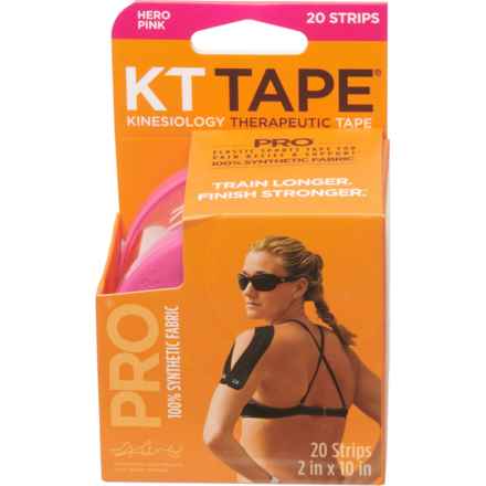 KT Tape Pro Kinesiology Therapeutic Pre-Cut Strips - 20-Pack in Pink