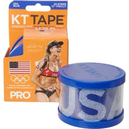 KT Tape Pro Kinesiology Therapeutic Pre-Cut Strips - 20-Pack in Sonic Blue