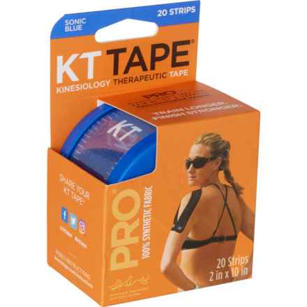 KT Tape Pro Kinesiology Therapeutic Pre-Cut Strips - 20-Pack in Sonic Blue - Closeouts